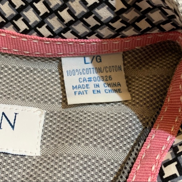 John Lennon English Laundry Mens L Gray Stripe Geometric Button Down Shirt - Picture 4 of 9